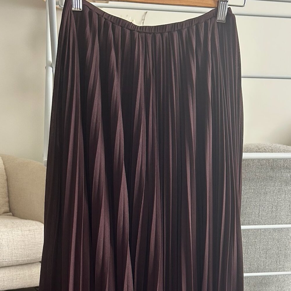 Pleated Brown Zara Skirt
